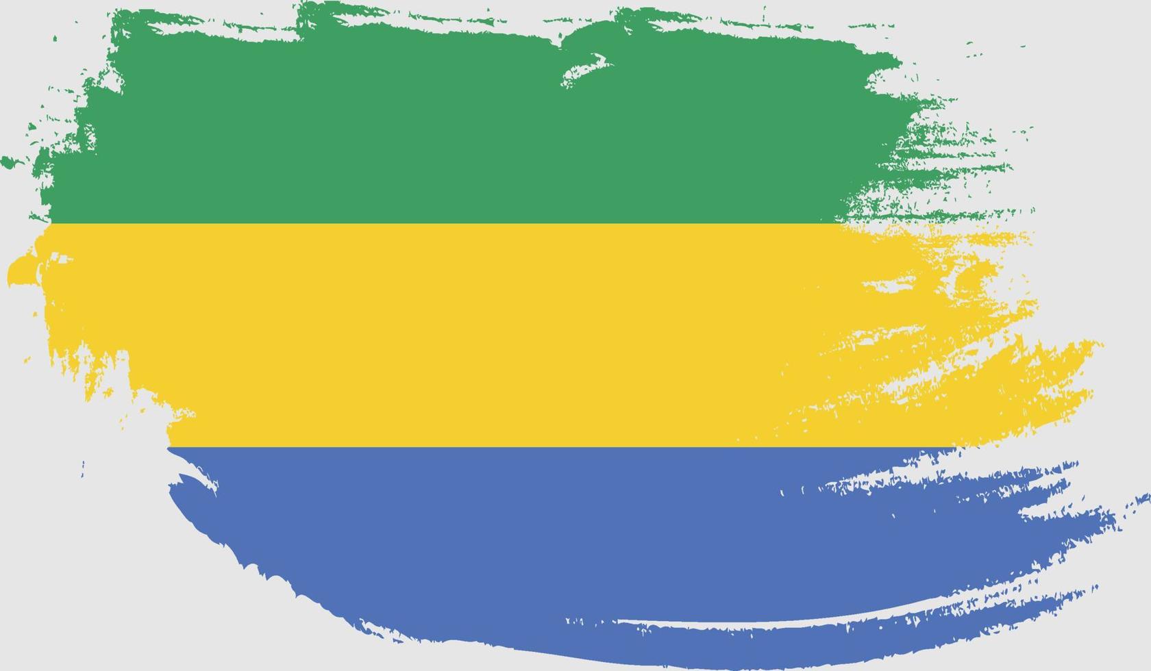 vlag van gabon met grungetextuur vector