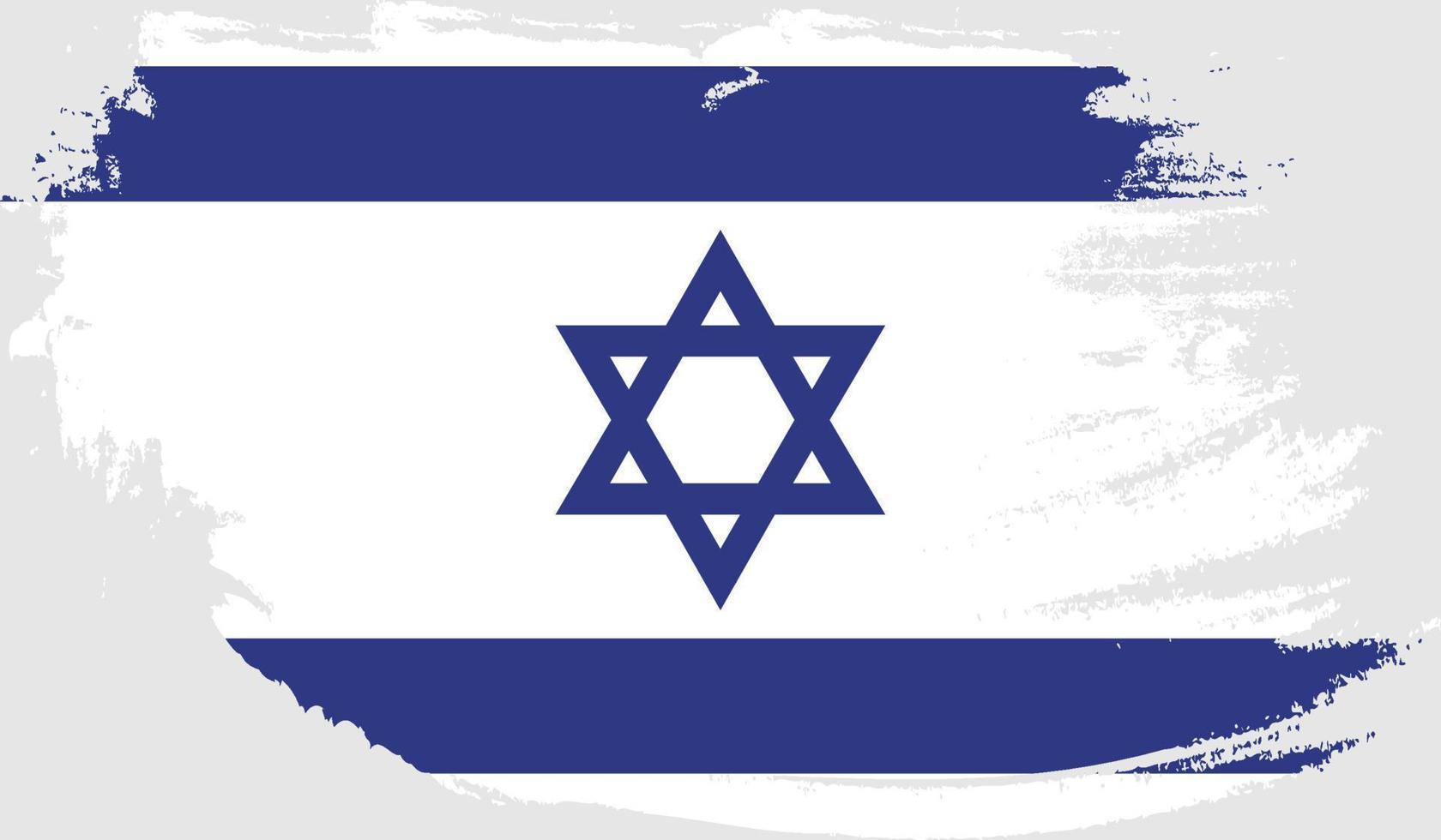 israëlische vlag met grungetextuur vector