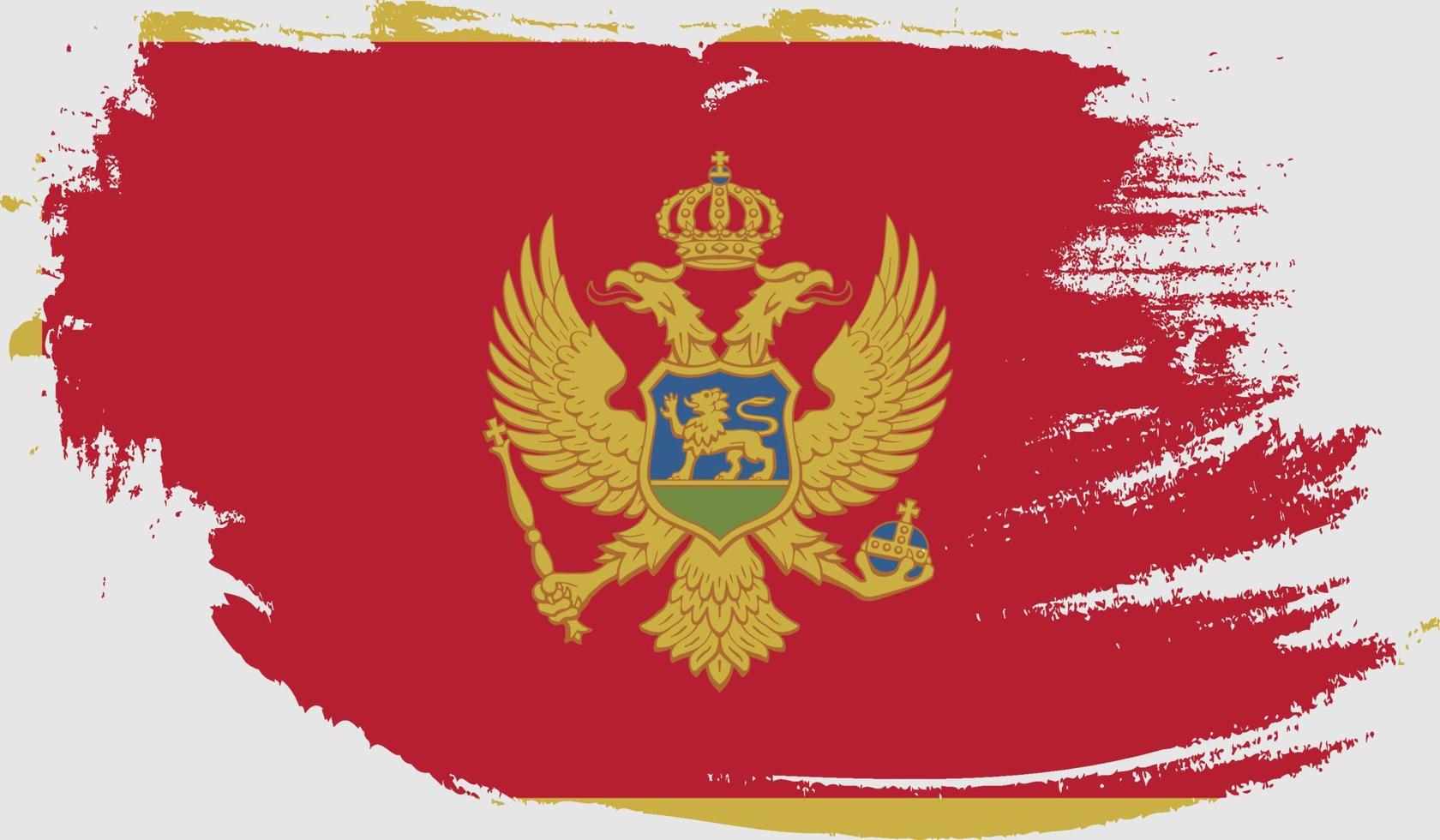 montenegro vlag met grunge textuur vector