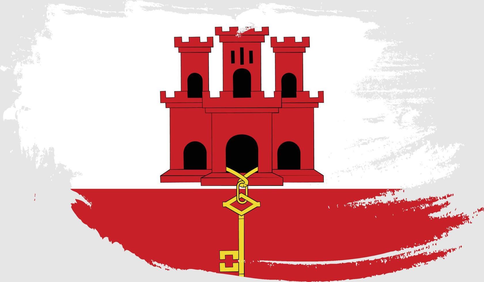 gibralta vlag met grunge textuur vector