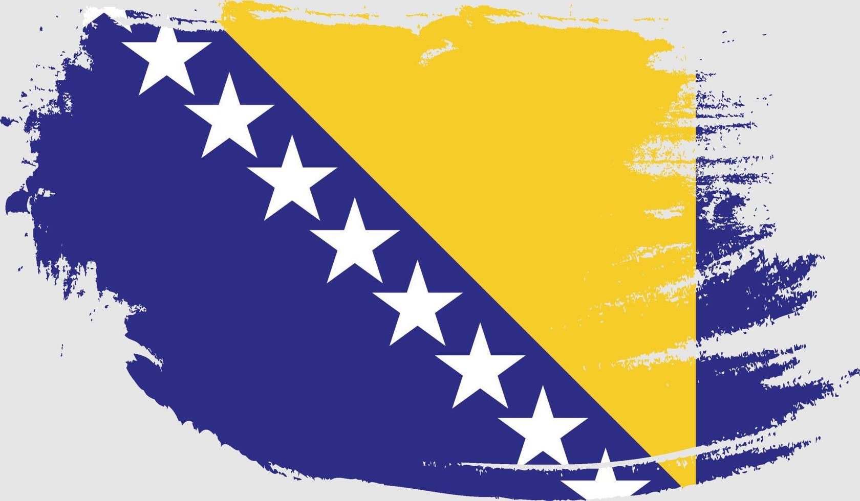 vlag van bosnië en herzegovina met grungetextuur vector