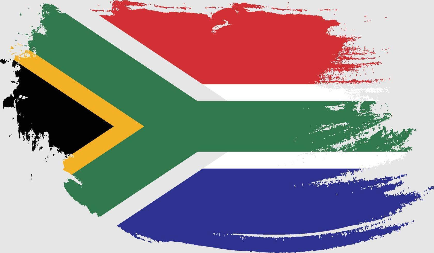 vlag van zuid-afrika met grunge textuur vector