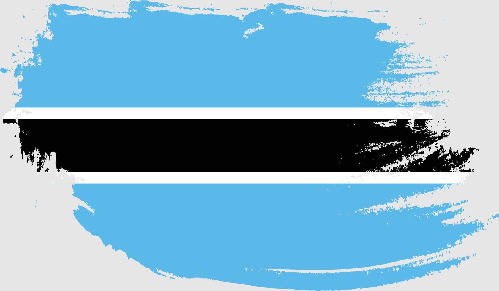 vlag van botswana met grungetextuur vector