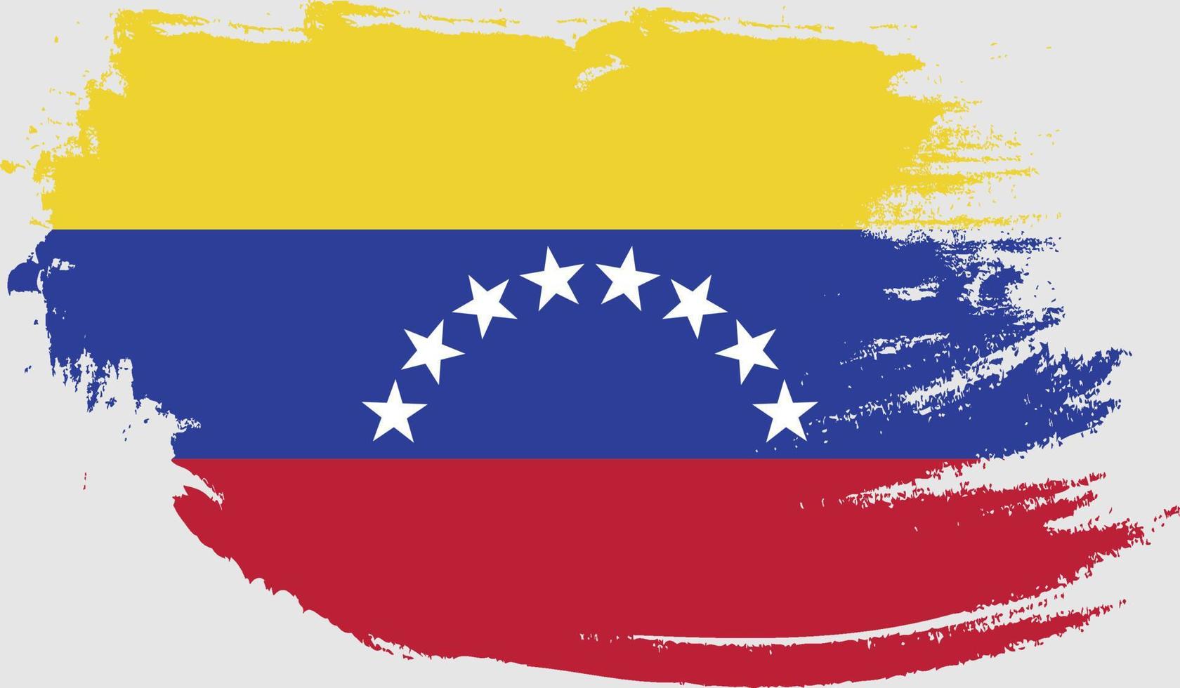 vlag van venezuela met grunge textuur vector