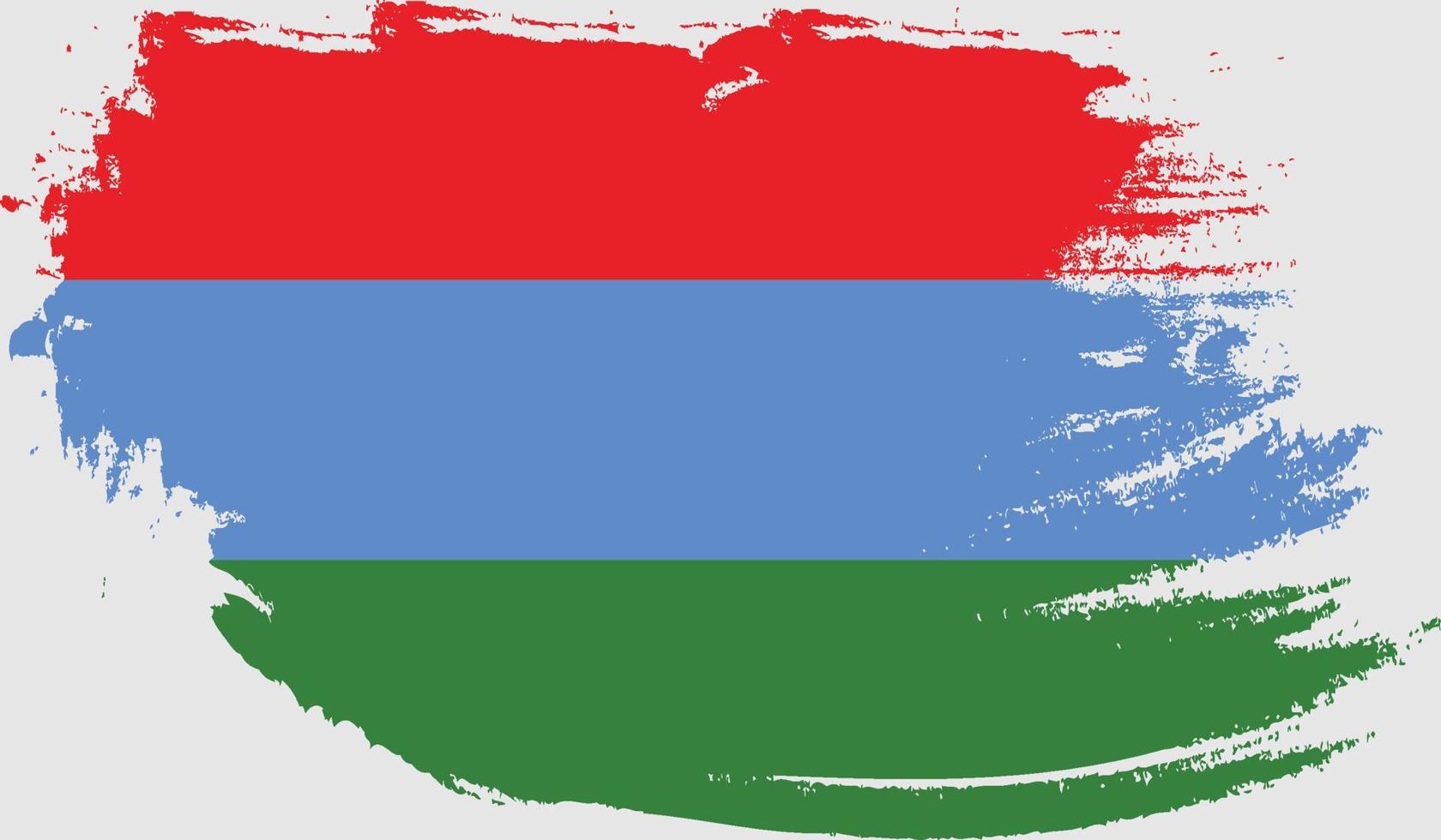 karelia vlag met grunge textuur vector