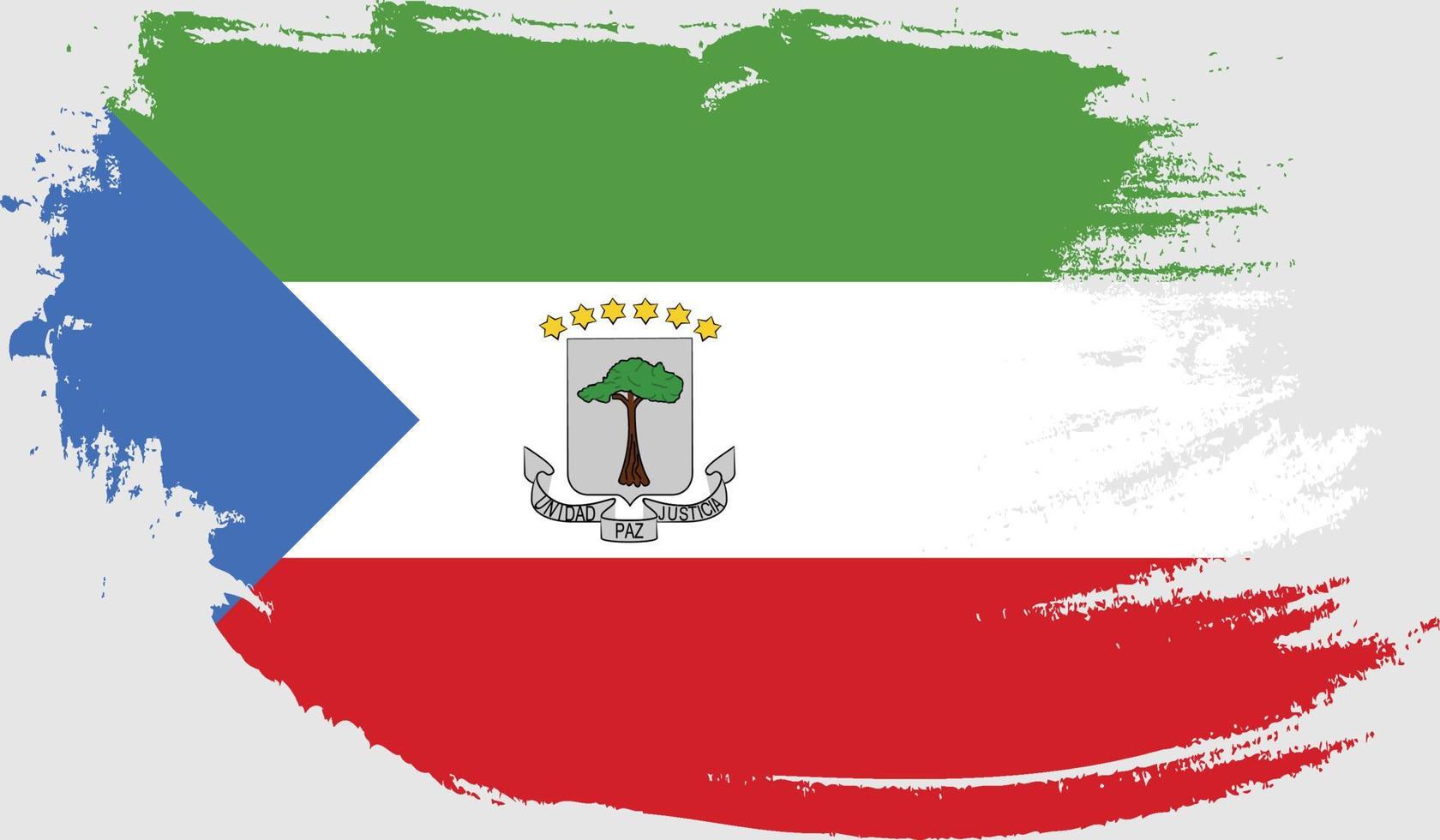 vlag van equatoriaal-guinea met grungetextuur vector