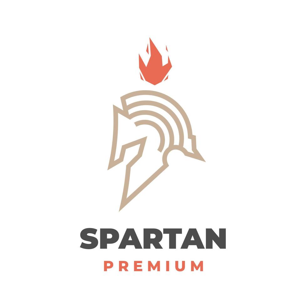 spartaans lijntekeningen eenvoudig illustratie logo vector