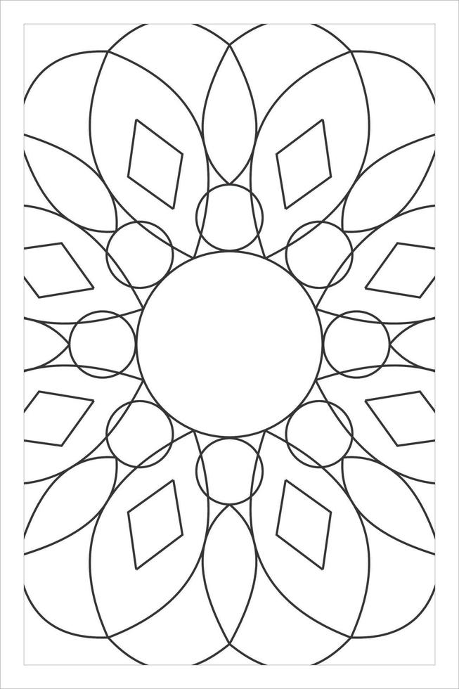 mandala kleurplaat voor volwassenen vector