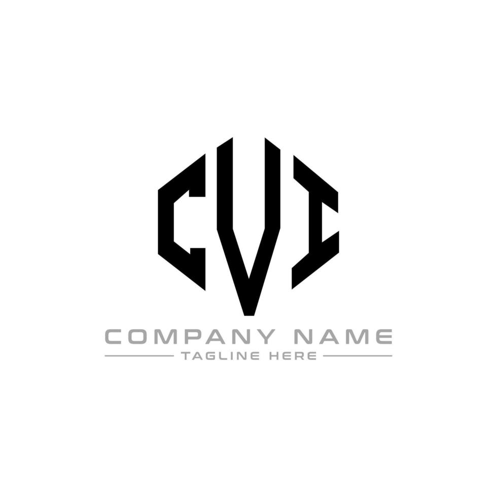 cvi letter logo-ontwerp met veelhoekvorm. cvi veelhoek en kubusvorm logo-ontwerp. cvi zeshoek vector logo sjabloon witte en zwarte kleuren. cvi-monogram, bedrijfs- en onroerendgoedlogo.