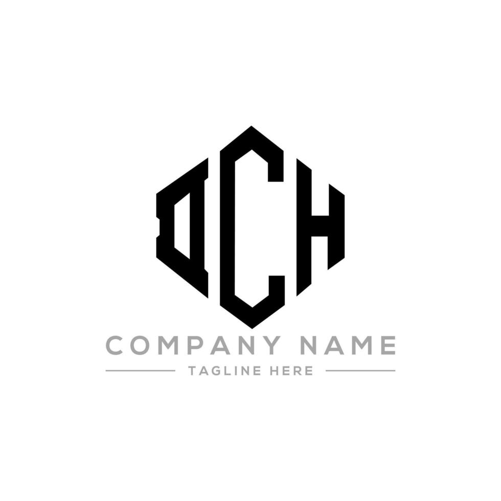 dch letter logo-ontwerp met veelhoekvorm. dch veelhoek en kubusvorm logo-ontwerp. dch zeshoek vector logo sjabloon witte en zwarte kleuren. dch-monogram, bedrijfs- en onroerendgoedlogo.