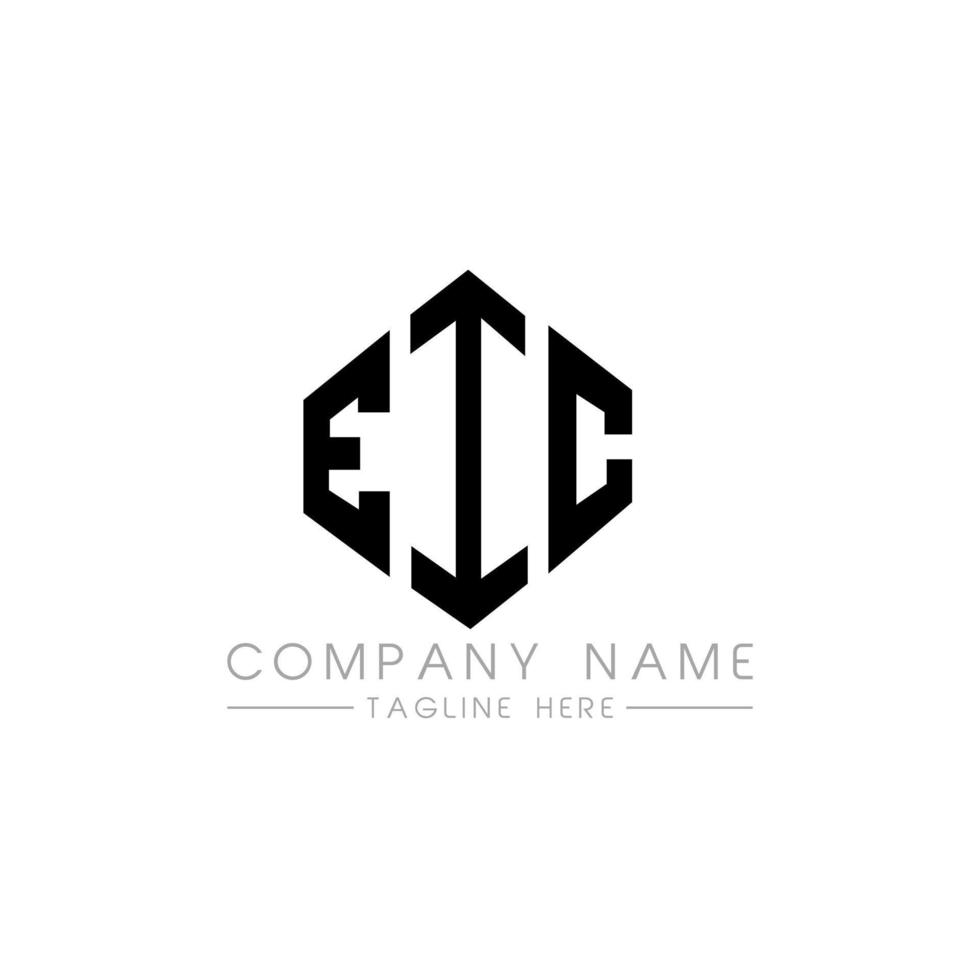 eic letter logo-ontwerp met veelhoekvorm. eic veelhoek en kubusvorm logo-ontwerp. eic zeshoek vector logo sjabloon witte en zwarte kleuren. eic monogram, bedrijfs- en onroerend goed logo.