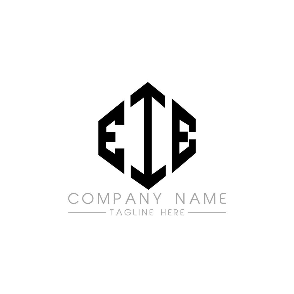 eie letter logo-ontwerp met veelhoekvorm. eie veelhoek en kubusvorm logo-ontwerp. eie zeshoek vector logo sjabloon witte en zwarte kleuren. eie monogram, bedrijfs- en onroerend goed logo.