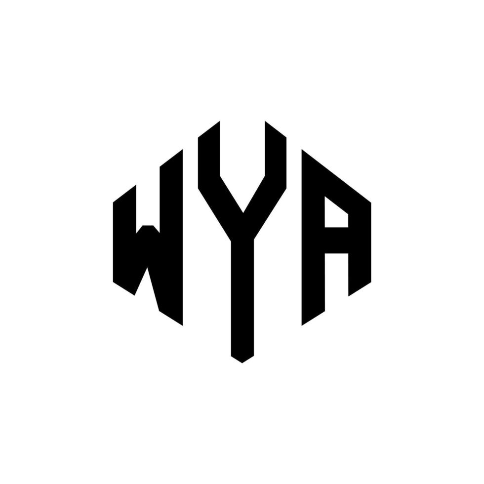 wya letter logo-ontwerp met veelhoekvorm. wya veelhoek en kubusvorm logo-ontwerp. wya zeshoek vector logo sjabloon witte en zwarte kleuren. wya monogram, business en onroerend goed logo.