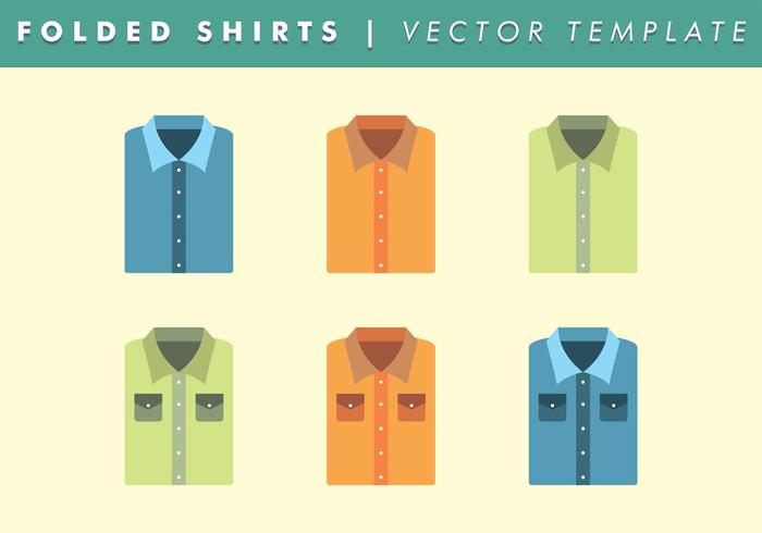 Basis Gevouwen Shirt Template Vector Gratis