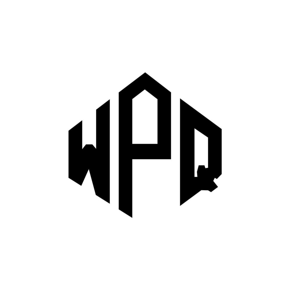 wpq letter logo-ontwerp met veelhoekvorm. wpq veelhoek en kubusvorm logo-ontwerp. wpq zeshoek vector logo sjabloon witte en zwarte kleuren. wpq-monogram, bedrijfs- en onroerendgoedlogo.