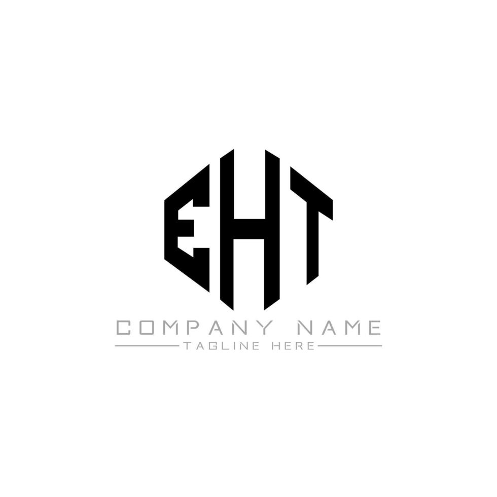 eht letter logo-ontwerp met veelhoekvorm. eht veelhoek en kubusvorm logo-ontwerp. eht zeshoek vector logo sjabloon witte en zwarte kleuren. eht monogram, bedrijfs- en onroerend goed logo.