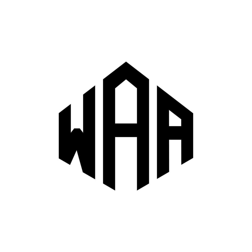 waa letter logo-ontwerp met veelhoekvorm. waa logo-ontwerp met veelhoek en kubusvorm. waa zeshoek vector logo sjabloon witte en zwarte kleuren. waa-monogram, bedrijfs- en onroerendgoedlogo.