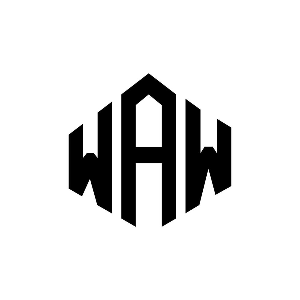 waw letter logo-ontwerp met veelhoekvorm. waw veelhoek en kubusvorm logo-ontwerp. waw zeshoek vector logo sjabloon witte en zwarte kleuren. waw monogram, bedrijfs- en onroerend goed logo.