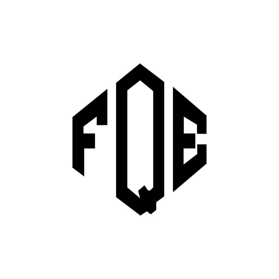 fqe letter logo-ontwerp met veelhoekvorm. fqe logo-ontwerp met veelhoek en kubusvorm. fqe zeshoek vector logo sjabloon witte en zwarte kleuren. fqe monogram, bedrijfs- en onroerend goed logo.