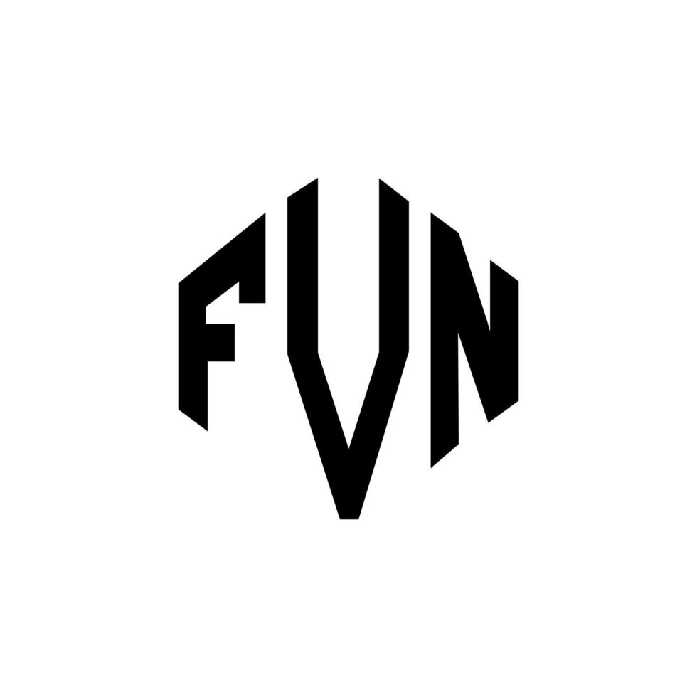 fvn letter logo-ontwerp met veelhoekvorm. fvn logo-ontwerp met veelhoek en kubusvorm. fvn zeshoek vector logo sjabloon witte en zwarte kleuren. fvn-monogram, bedrijfs- en onroerendgoedlogo.