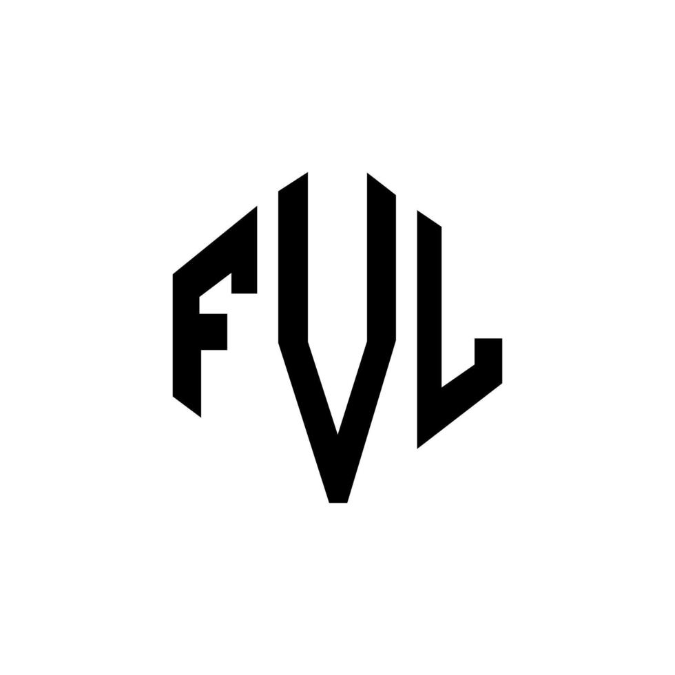 fvl letter logo-ontwerp met veelhoekvorm. fvl veelhoek en kubusvorm logo-ontwerp. fvl zeshoek vector logo sjabloon witte en zwarte kleuren. fvl-monogram, bedrijfs- en onroerendgoedlogo.