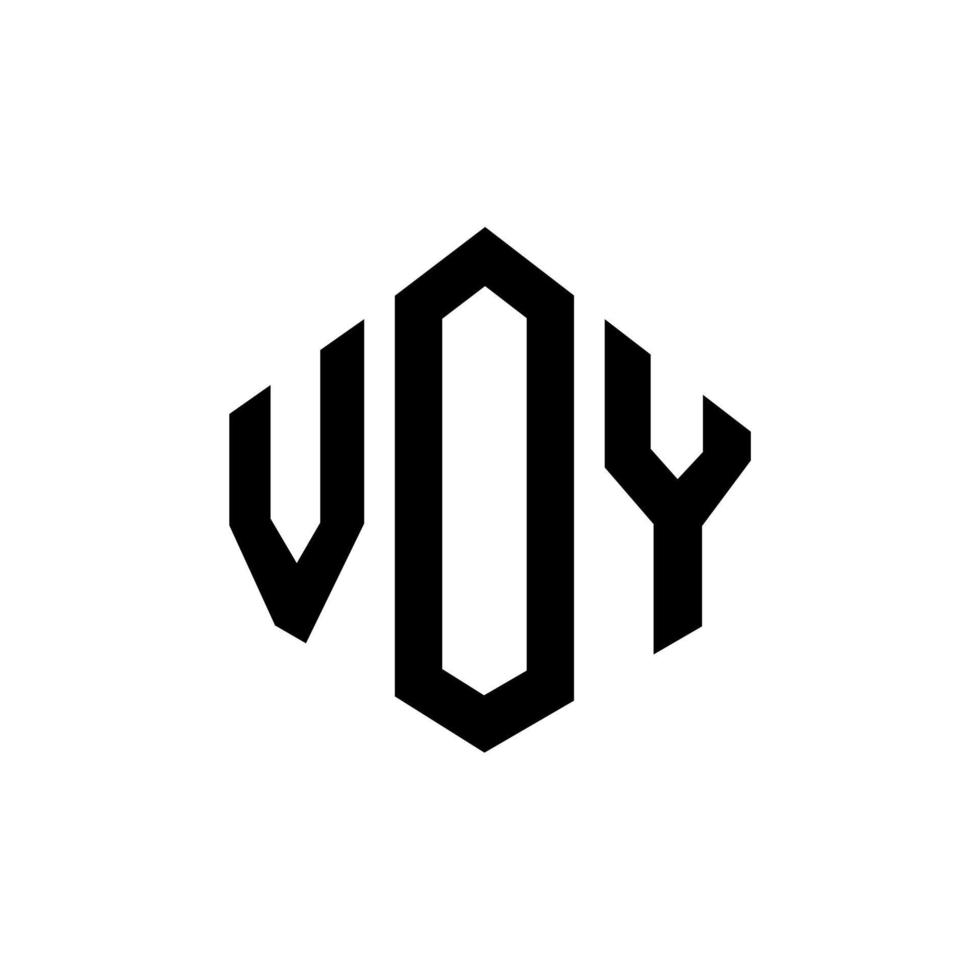 voy letter logo-ontwerp met veelhoekvorm. voy veelhoek en kubusvorm logo-ontwerp. voy zeshoek vector logo sjabloon witte en zwarte kleuren. voy monogram, bedrijfs- en onroerend goed logo.