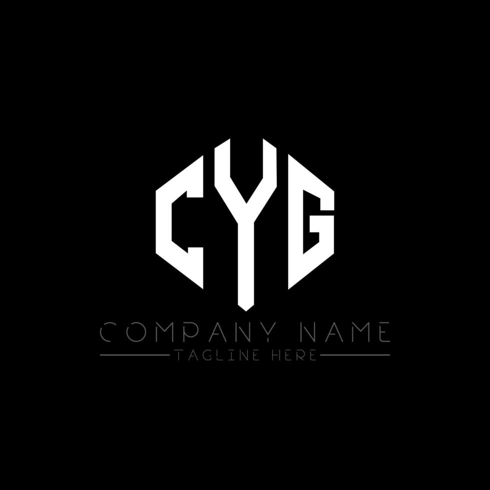 cyg letter logo-ontwerp met veelhoekvorm. cyg veelhoek en kubusvorm logo-ontwerp. cyg zeshoek vector logo sjabloon witte en zwarte kleuren. cyg monogram, business en onroerend goed logo.