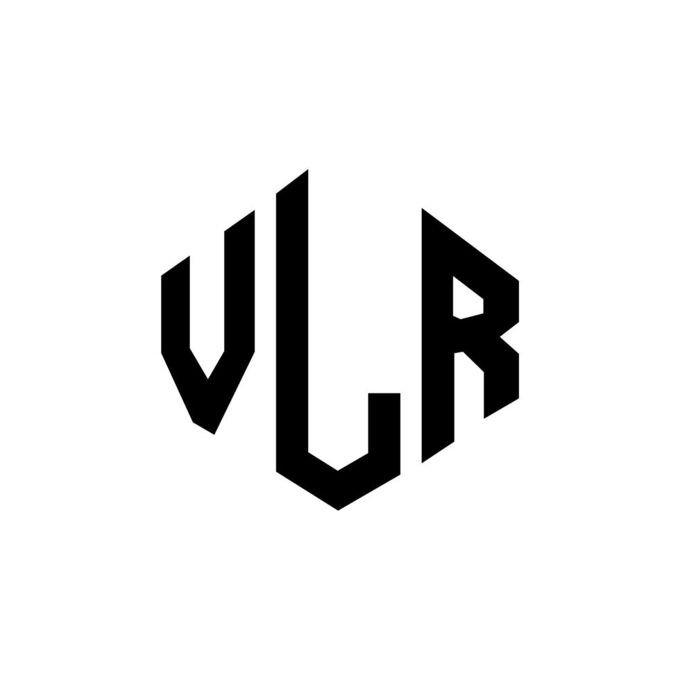 vlr letter logo-ontwerp met veelhoekvorm. vlr veelhoek en kubusvorm logo-ontwerp. vlr zeshoek vector logo sjabloon witte en zwarte kleuren. vlr-monogram, bedrijfs- en onroerendgoedlogo.