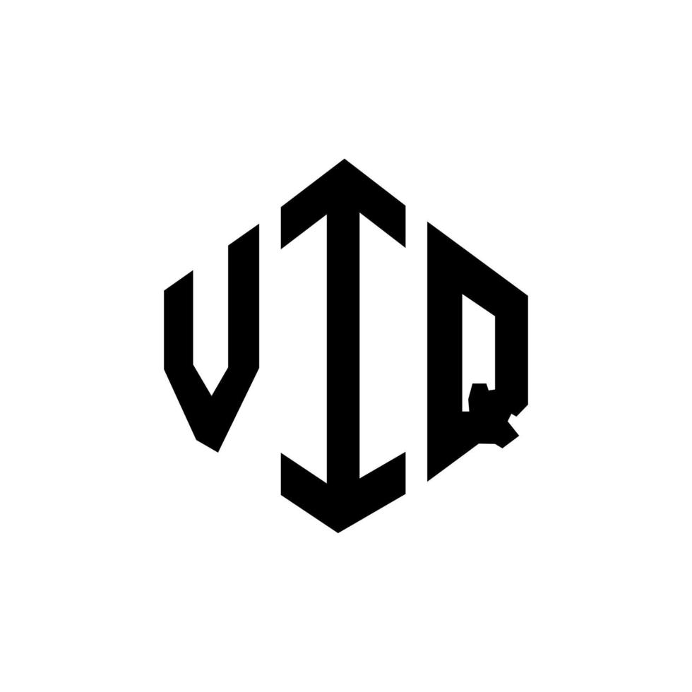 viq letter logo-ontwerp met veelhoekvorm. viq veelhoek en kubusvorm logo-ontwerp. viq zeshoek vector logo sjabloon witte en zwarte kleuren. viq monogram, bedrijfs- en onroerend goed logo.