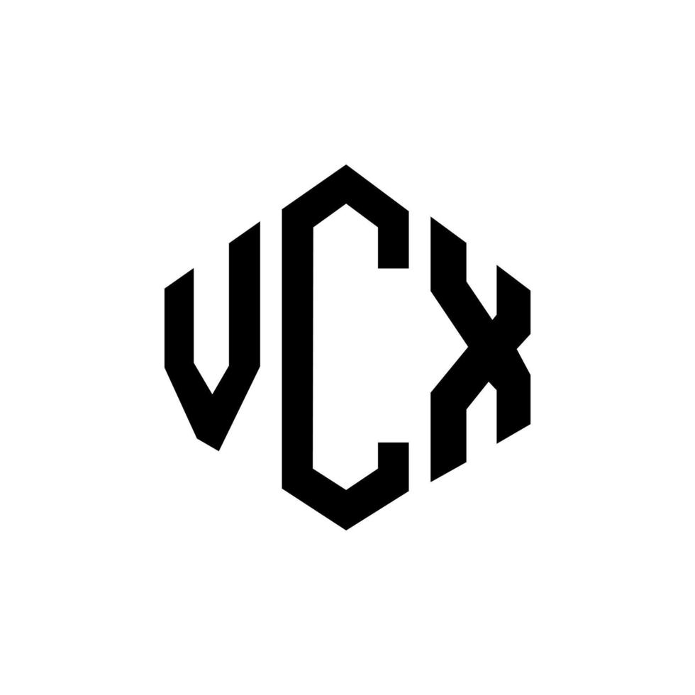 vcx letter logo-ontwerp met veelhoekvorm. vcx veelhoek en kubusvorm logo-ontwerp. vcx zeshoek vector logo sjabloon witte en zwarte kleuren. vcx-monogram, bedrijfs- en onroerendgoedlogo.