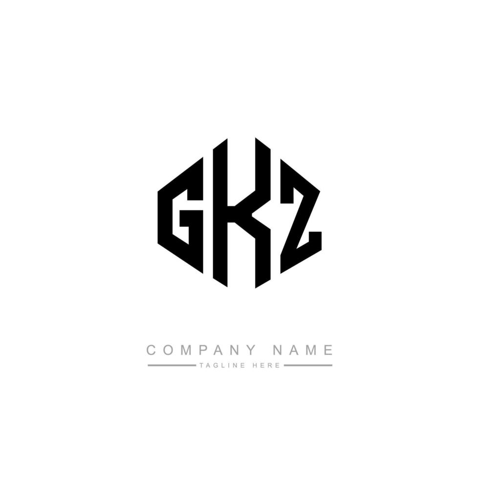 gkz letter logo-ontwerp met veelhoekvorm. gkz veelhoek en kubusvorm logo-ontwerp. gkz zeshoek vector logo sjabloon witte en zwarte kleuren. gkz monogram, business en onroerend goed logo.