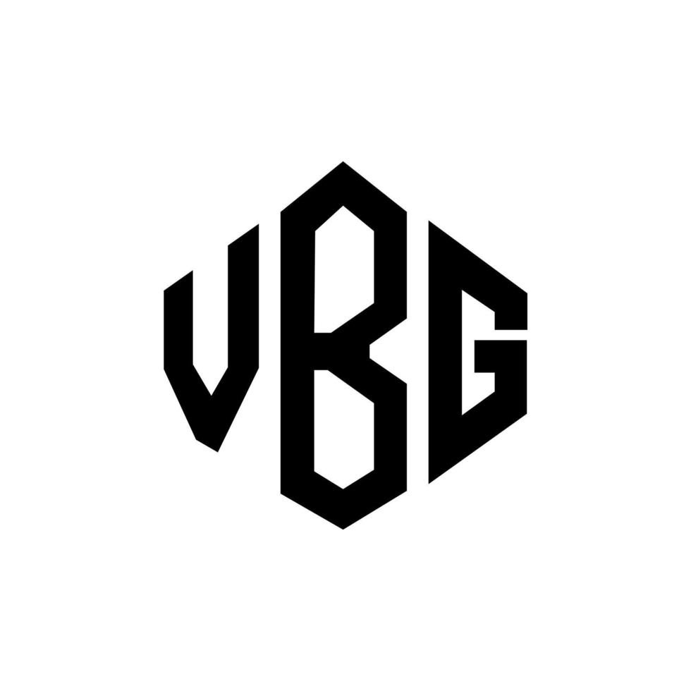 vbg letter logo-ontwerp met veelhoekvorm. vbg veelhoek en kubusvorm logo-ontwerp. vbg zeshoek vector logo sjabloon witte en zwarte kleuren. vbg-monogram, bedrijfs- en onroerendgoedlogo.