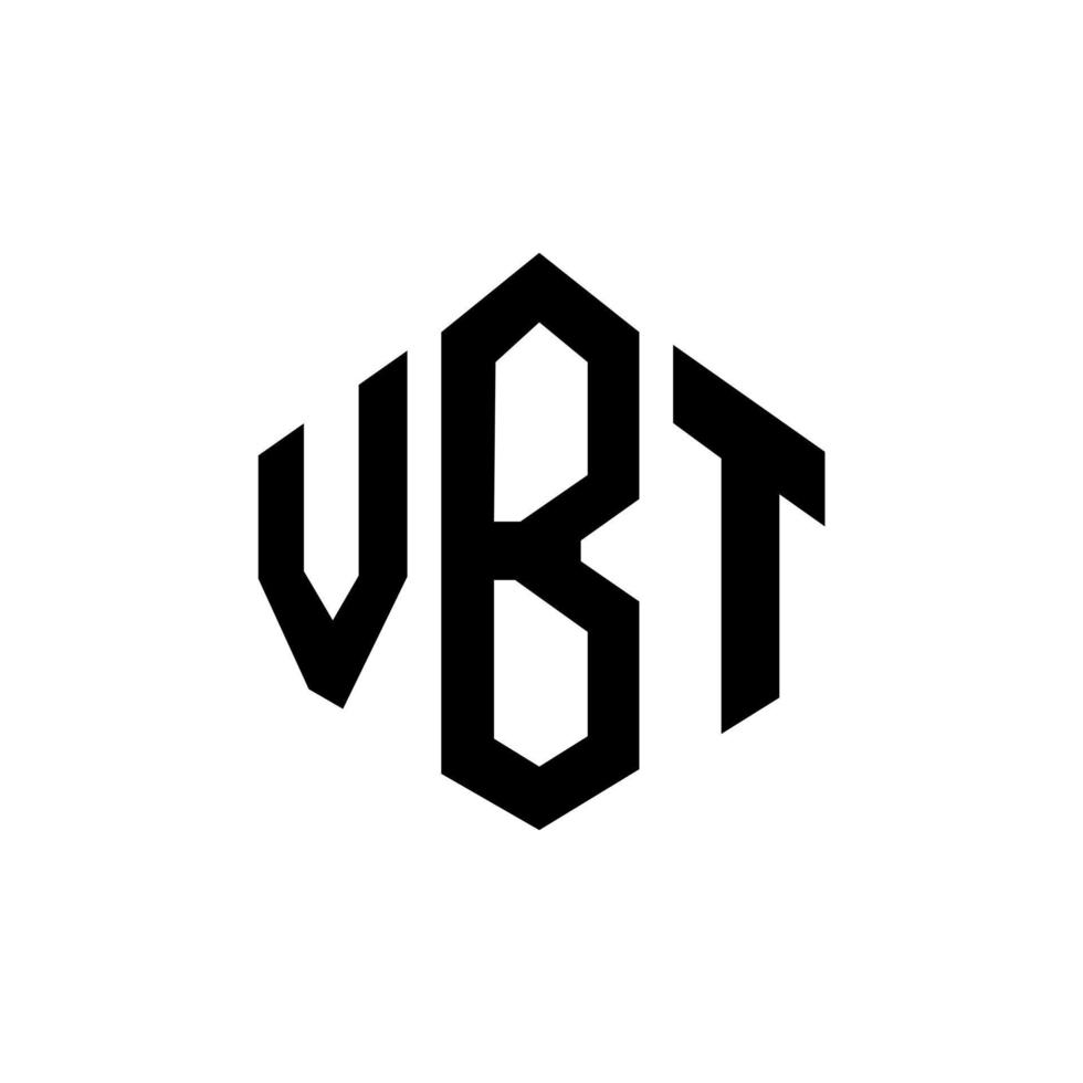 vbt letter logo-ontwerp met veelhoekvorm. vbt veelhoek en kubusvorm logo-ontwerp. vbt zeshoek vector logo sjabloon witte en zwarte kleuren. vbt-monogram, bedrijfs- en onroerendgoedlogo.