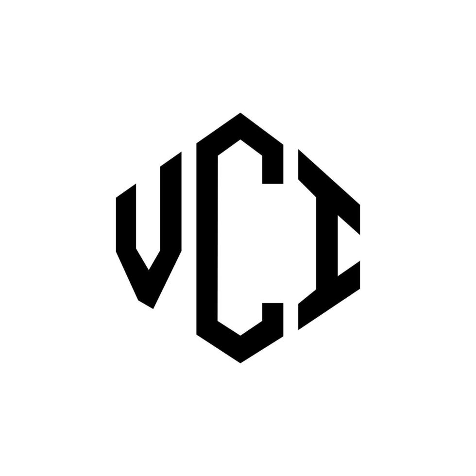 vci letter logo-ontwerp met veelhoekvorm. vci veelhoek en kubusvorm logo-ontwerp. vci zeshoek vector logo sjabloon witte en zwarte kleuren. vci-monogram, bedrijfs- en onroerendgoedlogo.