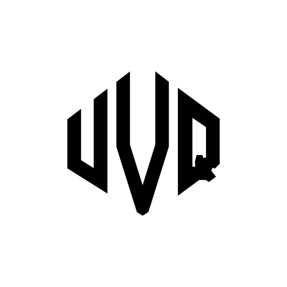 uvq letter logo-ontwerp met veelhoekvorm. uvq veelhoek en kubusvorm logo-ontwerp. uvq zeshoek vector logo sjabloon witte en zwarte kleuren. uvq-monogram, bedrijfs- en onroerendgoedlogo.