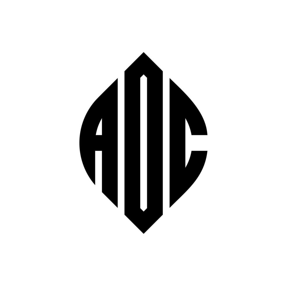 adc cirkel letter logo ontwerp met cirkel en ellipsvorm. adc ellipsletters met typografische stijl. de drie initialen vormen een cirkellogo. adc cirkel embleem abstracte monogram brief mark vector. vector