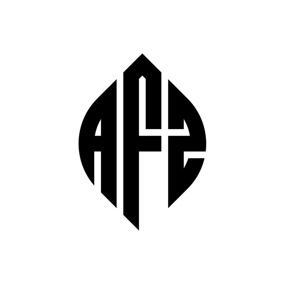 afz cirkel letter logo ontwerp met cirkel en ellipsvorm. afz ellipsletters met typografische stijl. de drie initialen vormen een cirkellogo. afz cirkel embleem abstracte monogram brief mark vector. vector