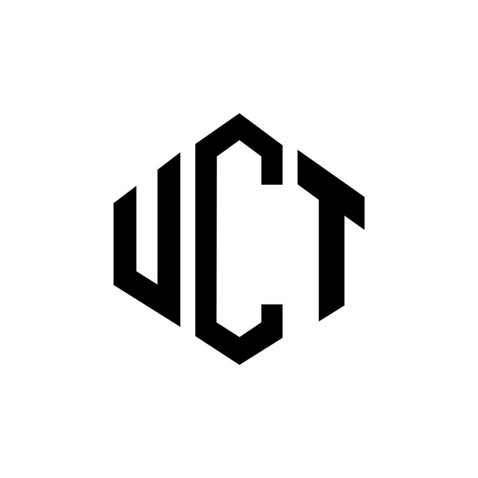 uct letter logo-ontwerp met veelhoekvorm. uct veelhoek en kubusvorm logo-ontwerp. uct zeshoek vector logo sjabloon witte en zwarte kleuren. uct-monogram, bedrijfs- en onroerendgoedlogo.