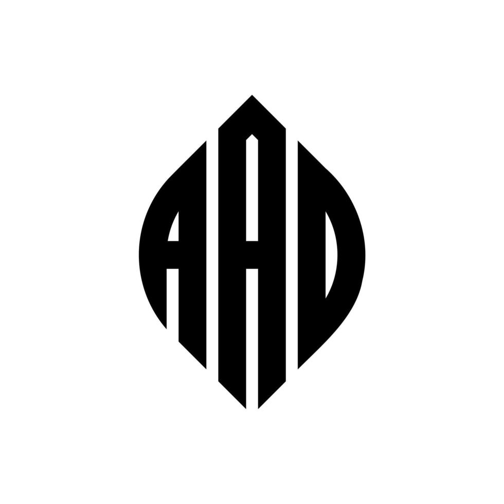 aad cirkel letter logo ontwerp met cirkel en ellipsvorm. aad ellipsletters met typografische stijl. de drie initialen vormen een cirkellogo. aad cirkel embleem abstracte monogram brief mark vector. vector