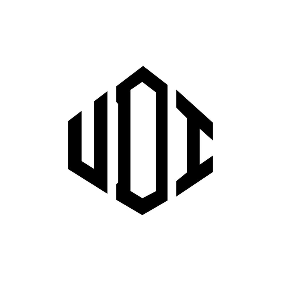 udi letter logo-ontwerp met veelhoekvorm. udi veelhoek en kubusvorm logo-ontwerp. udi zeshoek vector logo sjabloon witte en zwarte kleuren. udi monogram, business en onroerend goed logo.
