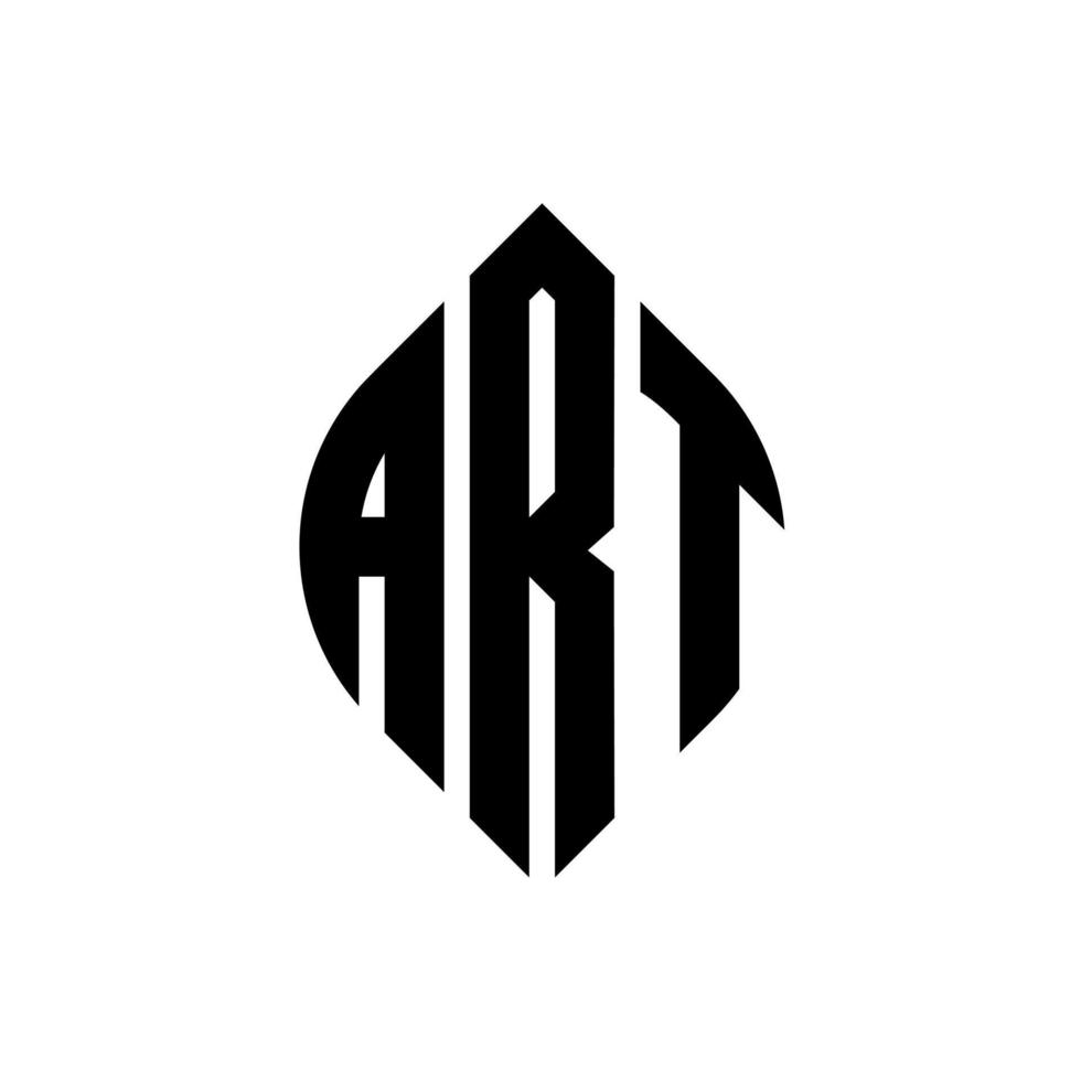 kunst cirkel letter logo ontwerp met cirkel en ellipsvorm. kunst ellips letters met typografische stijl. de drie initialen vormen een cirkellogo. kunst cirkel embleem abstracte monogram brief mark vector. vector