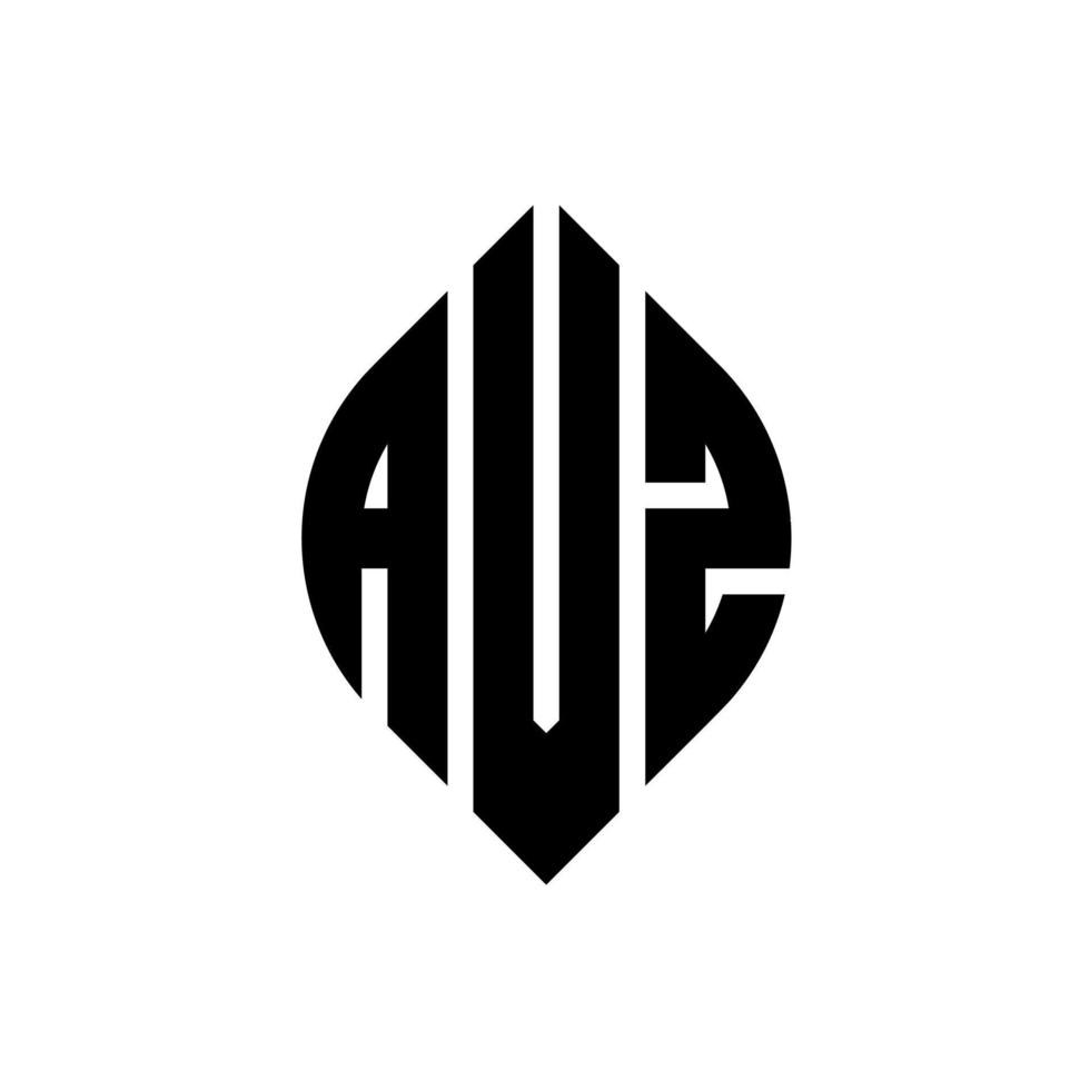 avz cirkel letter logo ontwerp met cirkel en ellipsvorm. avz ellipsletters met typografische stijl. de drie initialen vormen een cirkellogo. avz cirkel embleem abstracte monogram brief mark vector. vector