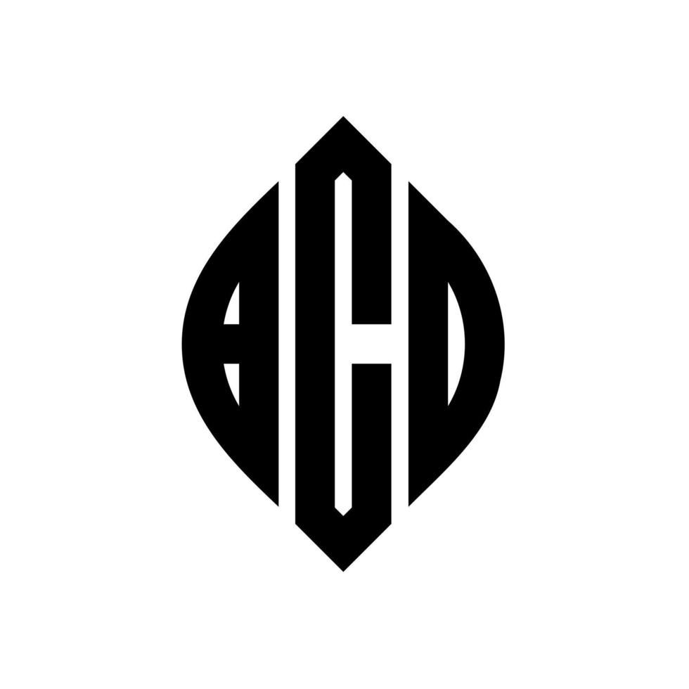 bco cirkel letter logo ontwerp met cirkel en ellipsvorm. bco ellipsletters met typografische stijl. de drie initialen vormen een cirkellogo. bco cirkel embleem abstracte monogram brief mark vector. vector