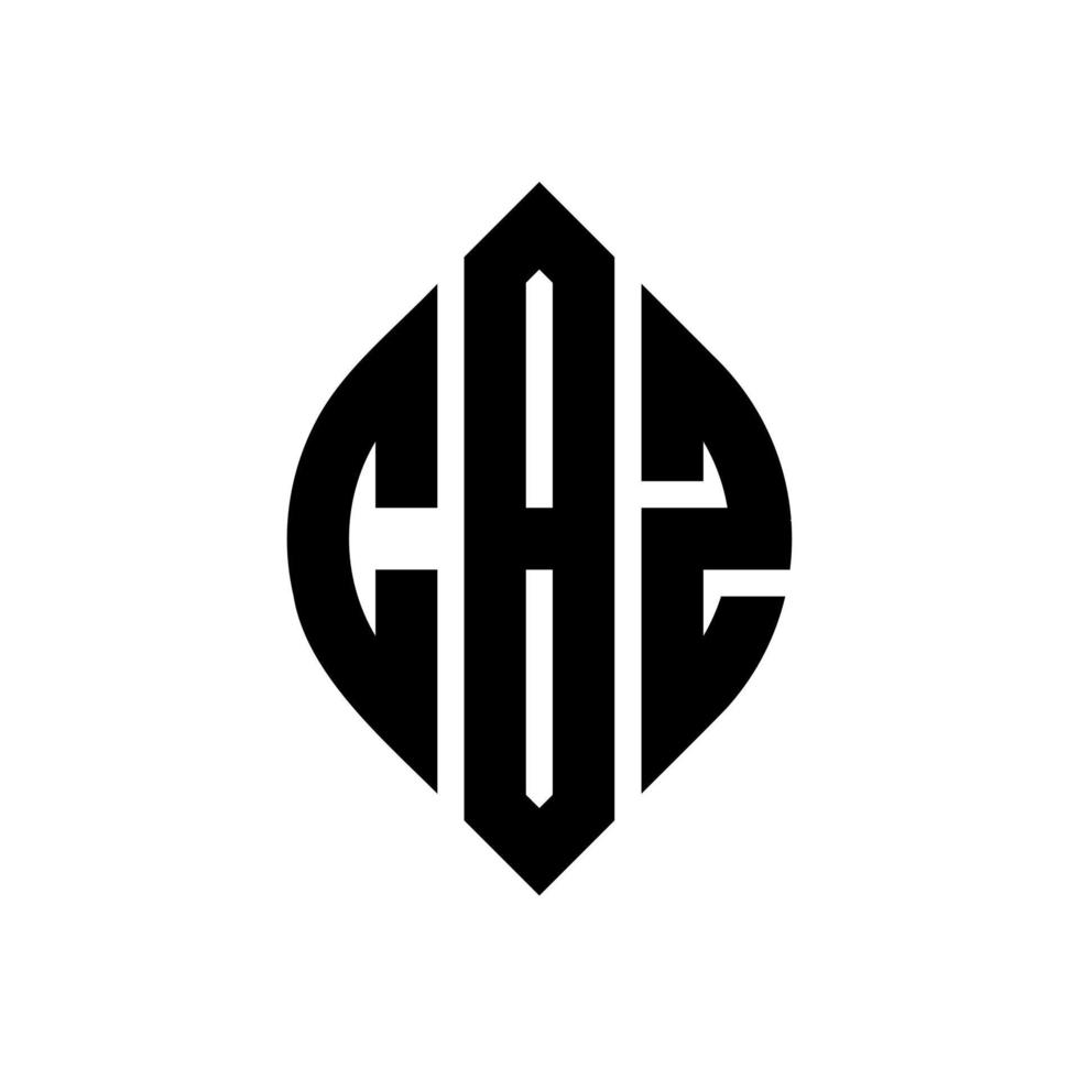 cbz cirkel letter logo ontwerp met cirkel en ellipsvorm. cbz ellipsletters met typografische stijl. de drie initialen vormen een cirkellogo. cbz cirkel embleem abstracte monogram brief mark vector. vector