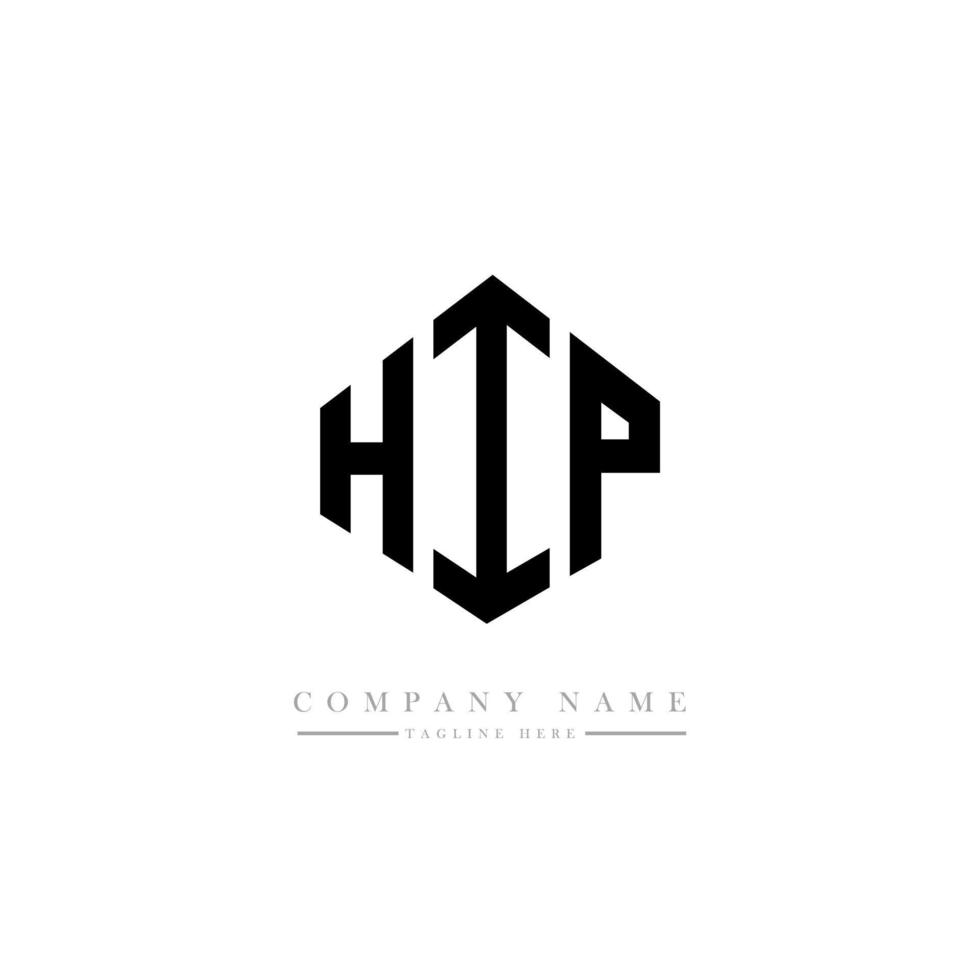 hippe letter logo-ontwerp met veelhoekvorm. hip veelhoek en kubusvorm logo-ontwerp. hip zeshoek vector logo sjabloon witte en zwarte kleuren. hip monogram, bedrijfs- en onroerend goed logo.