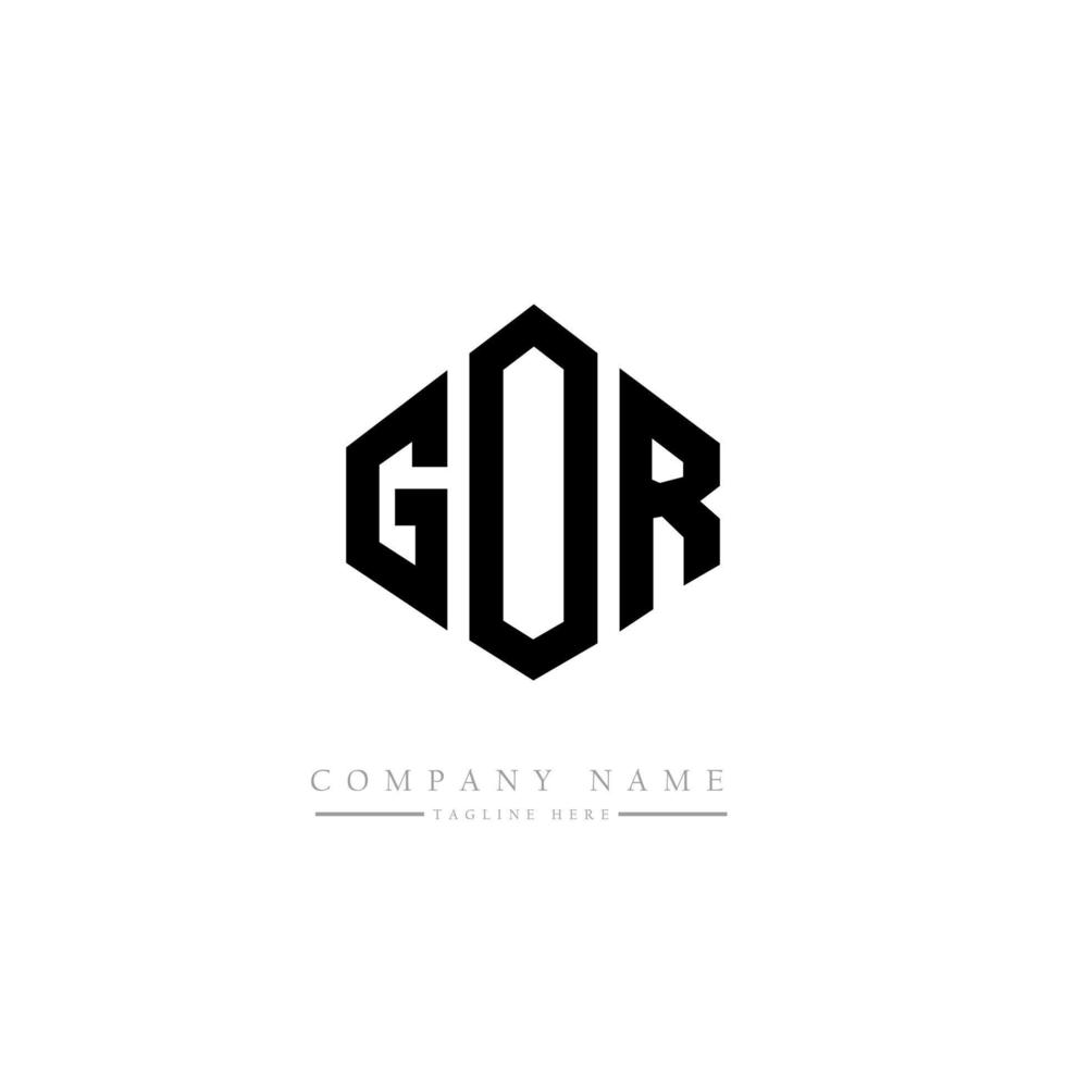 gor letter logo-ontwerp met veelhoekvorm. gor veelhoek en kubusvorm logo-ontwerp. gor zeshoek vector logo sjabloon witte en zwarte kleuren. gor monogram, business en onroerend goed logo.