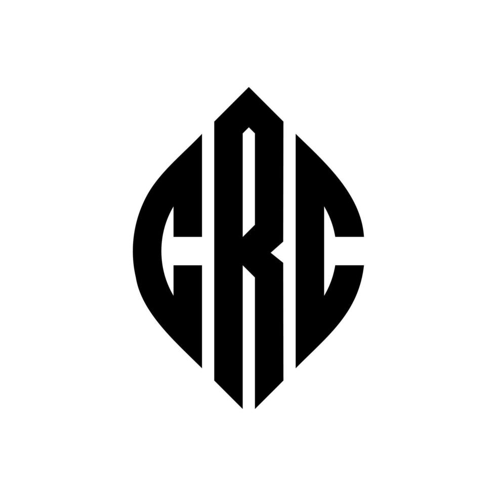 crc cirkel letter logo ontwerp met cirkel en ellipsvorm. crc ellipsletters met typografische stijl. de drie initialen vormen een cirkellogo. crc cirkel embleem abstracte monogram brief mark vector. vector