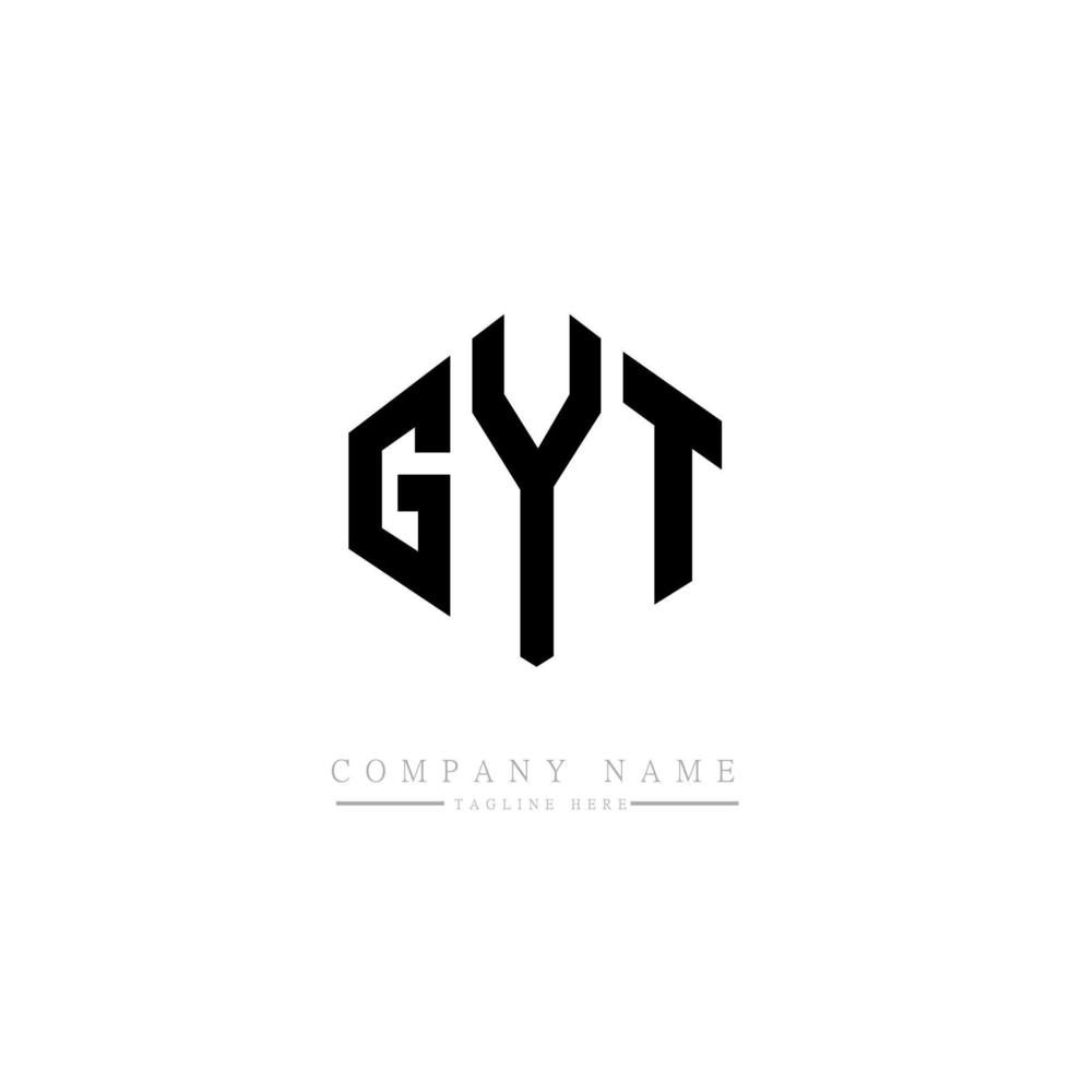 gyt letter logo-ontwerp met veelhoekvorm. gyt veelhoek en kubusvorm logo-ontwerp. gyt zeshoek vector logo sjabloon witte en zwarte kleuren. gyt monogram, business en onroerend goed logo.