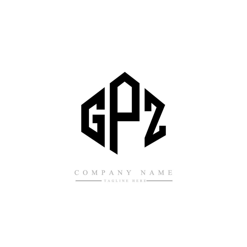 gpz letter logo-ontwerp met veelhoekvorm. gpz veelhoek en kubusvorm logo-ontwerp. gpz zeshoek vector logo sjabloon witte en zwarte kleuren. gpz-monogram, bedrijfs- en onroerendgoedlogo.