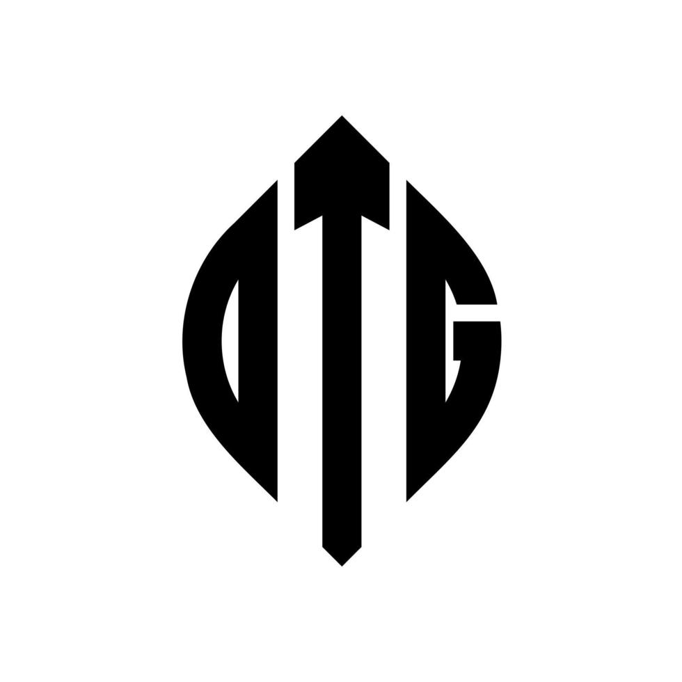 dtg cirkel letter logo ontwerp met cirkel en ellipsvorm. dtg ellipsletters met typografische stijl. de drie initialen vormen een cirkellogo. dtg cirkel embleem abstracte monogram brief mark vector. vector